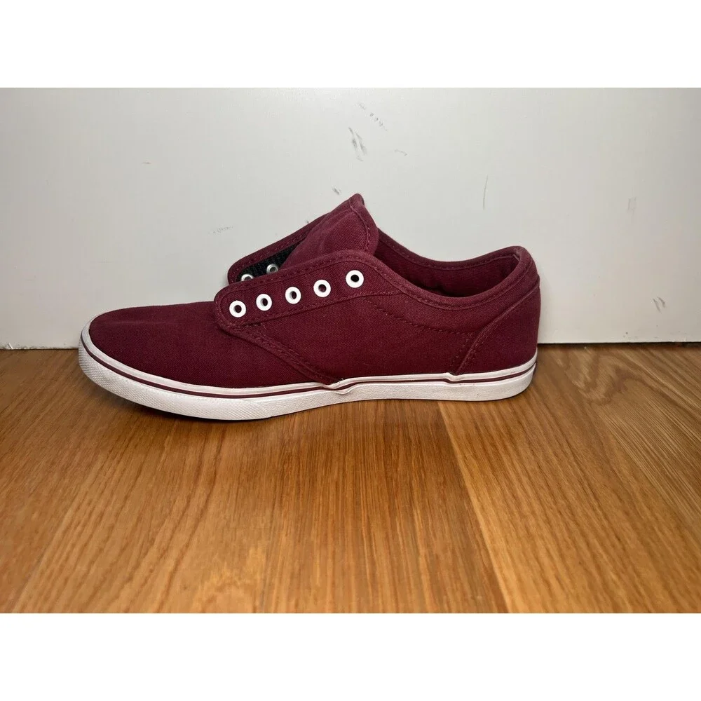 Vans Shoes Womens Size 6.5 Burgundy Canvas Low Top Skate Sneakers Casual